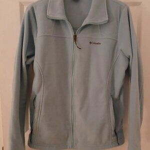 Columbia Light Blue Fleece Jacket Women's Size Large